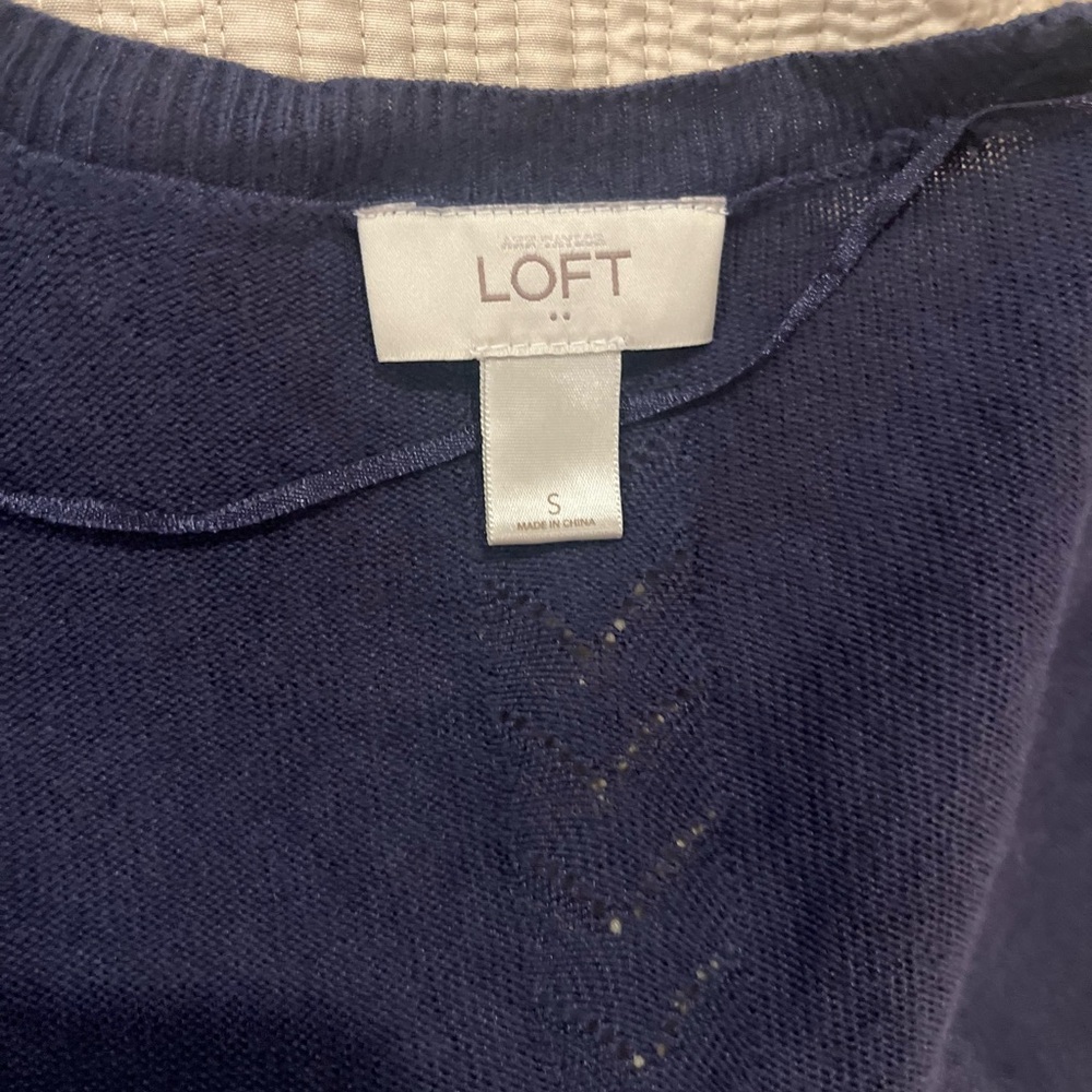 LOFT Women's Navy Crewneck Sweater
